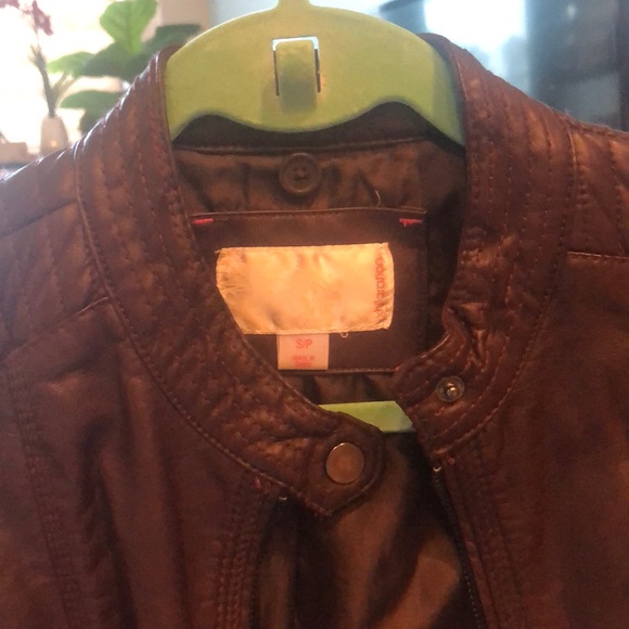 Brown Faux Leather Jacket - Picture 6 of 7
